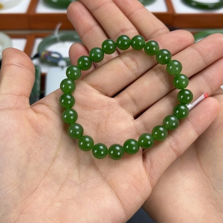 和田玉手链未镶嵌薄**~