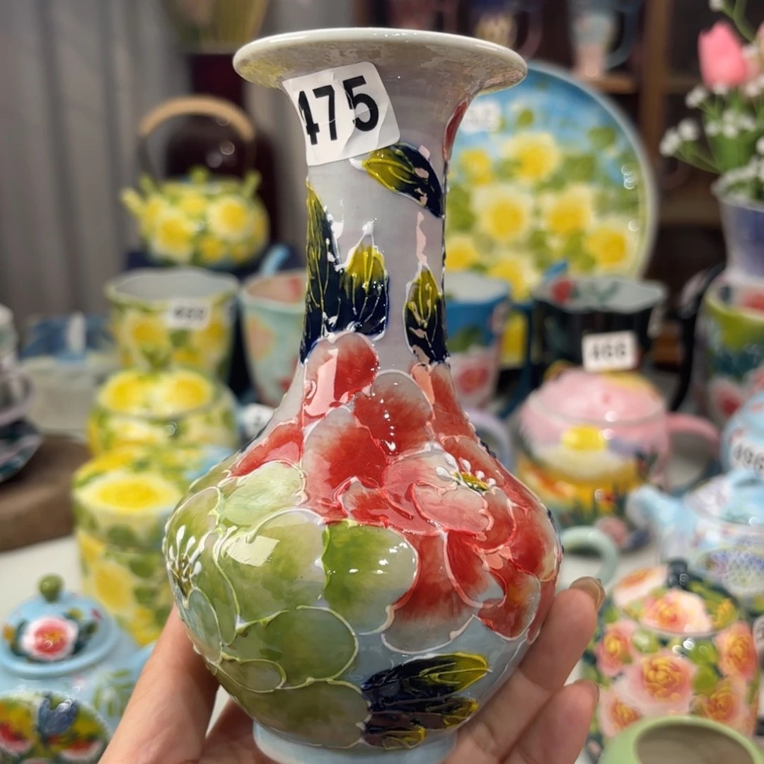 瓷片景德镇手绘高温釉下彩陶瓷茶具