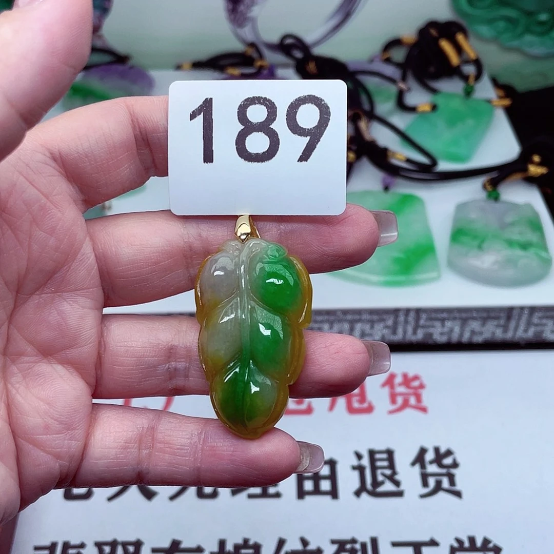 翡翠未镶嵌吊坠(赠链)