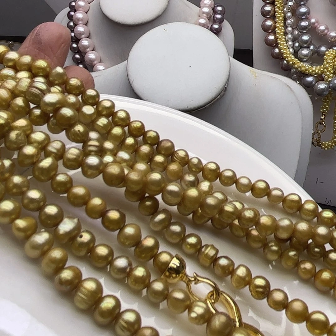 钛钢淡水珍珠手链