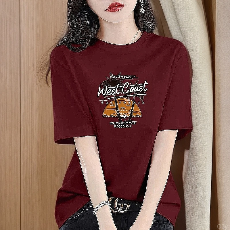 100%纯棉中长t恤2025夏季新款大码宽松显瘦短袖上衣女微胖遮肚T恤