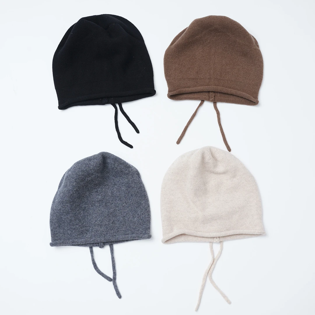 法国针织帽25新款卷边毛线帽堆堆帽显脸小包头帽（252210）2358