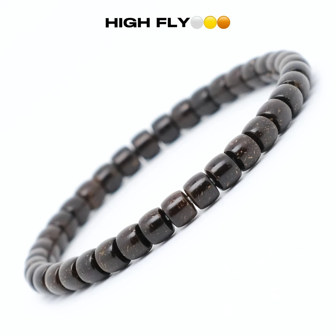 【HIGHFLY】6*5椰蒂手串直切原生态原色印尼进口天然+归圆