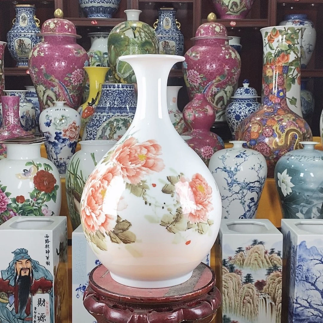 摆件景德镇陶瓷赏瓶