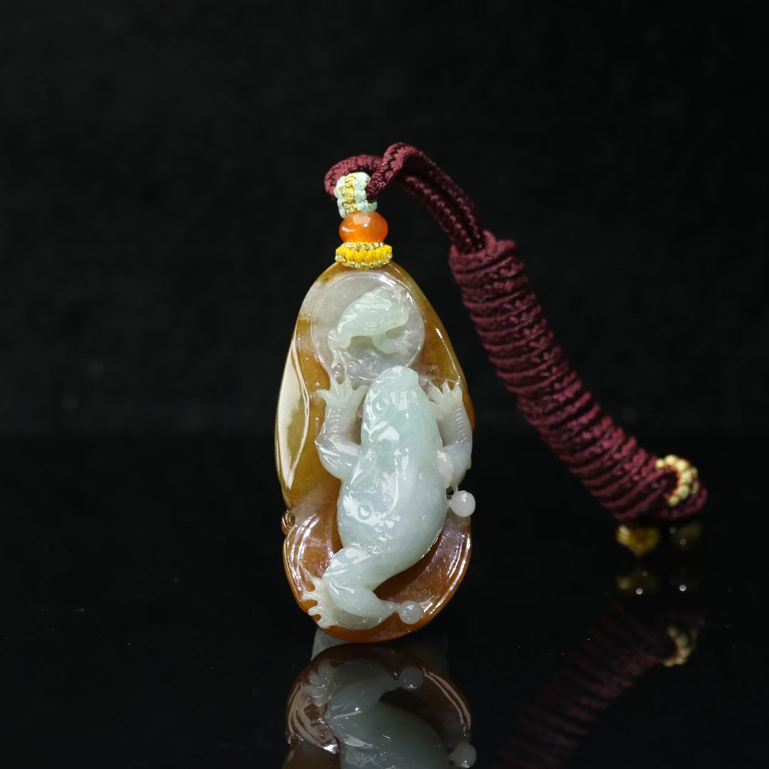 FC14天然缅甸A货冰红翡三脚金蟾/400657/保利厦门拍卖