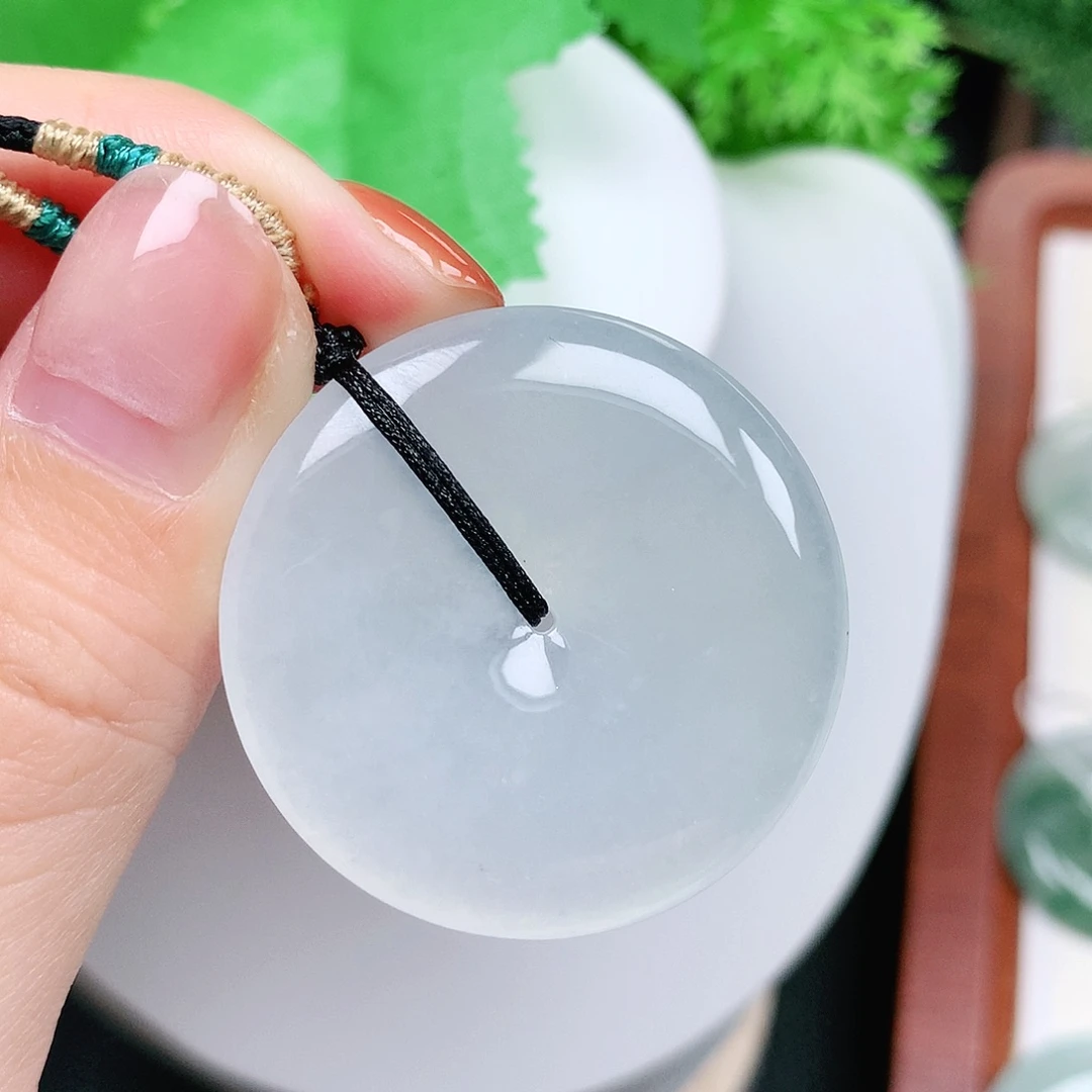 翡翠未镶嵌颈饰平安35.9-5,5