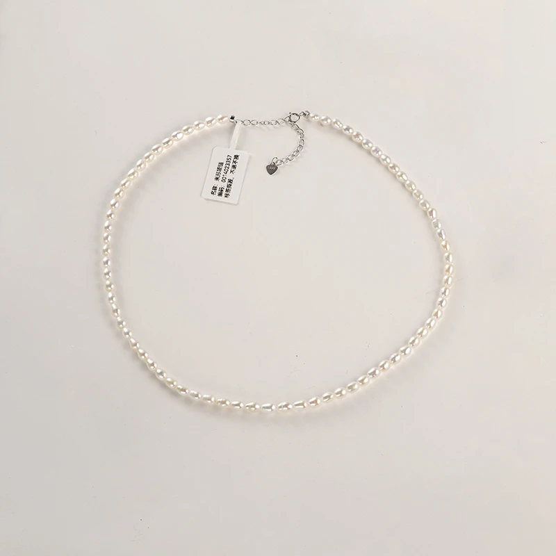 618天然淡水小米形珍珠4-5mm女款简约百搭锁骨链高级感珍珠项链女