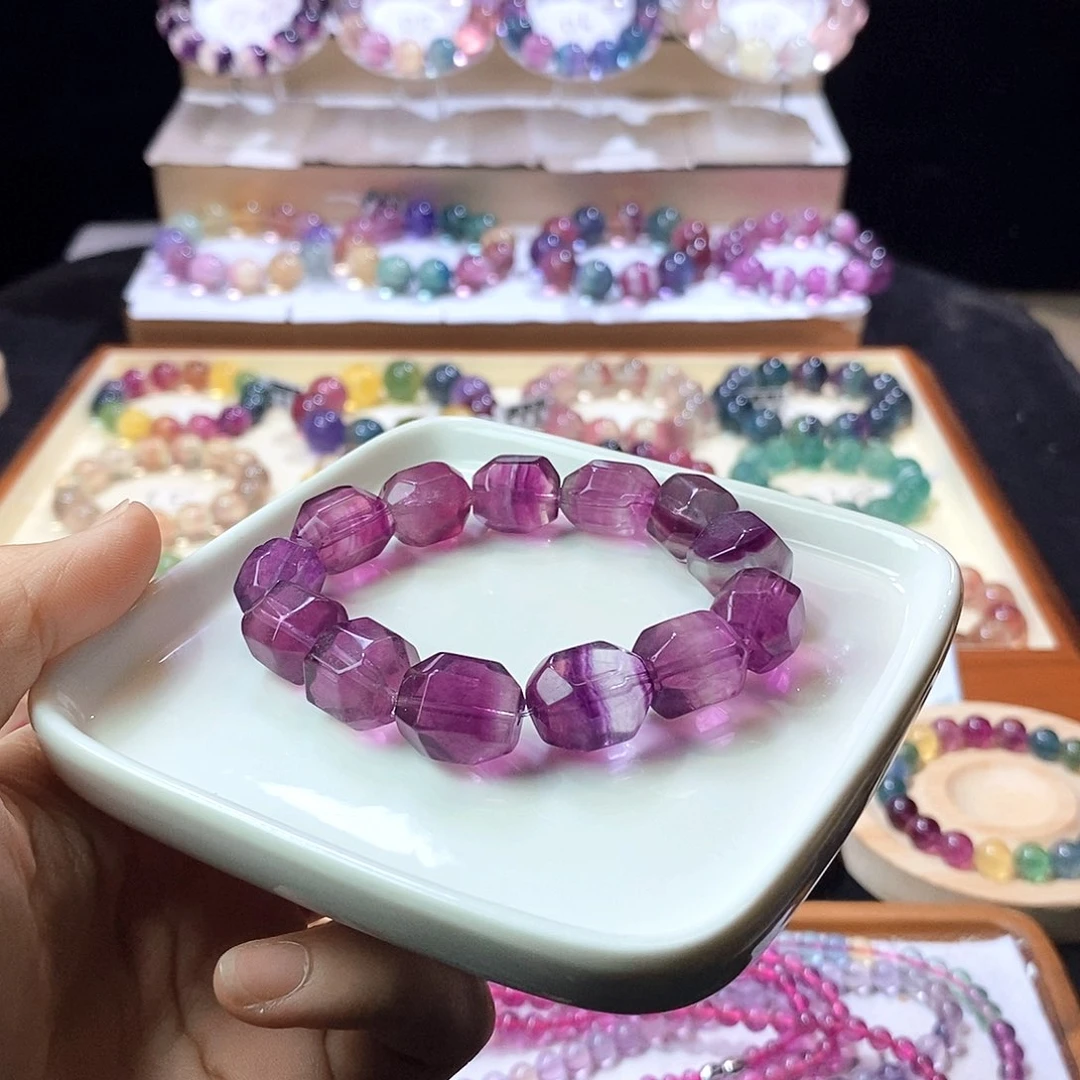 手链未镶嵌萤石树莓紫随型