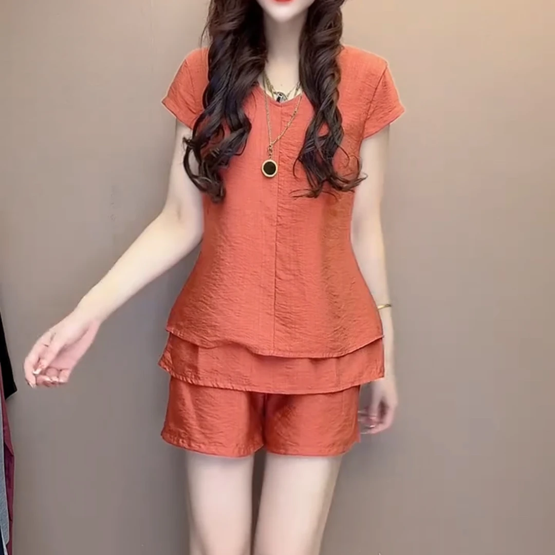 轻熟风休闲风时尚套装气质减龄夏装韩版夏季休闲