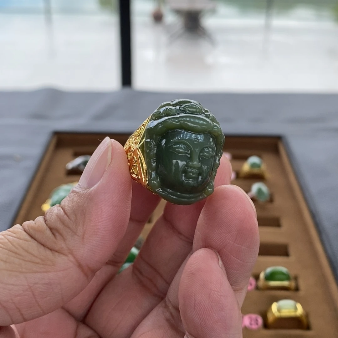 寻***站未镶嵌戒指和田玉（碧玉）