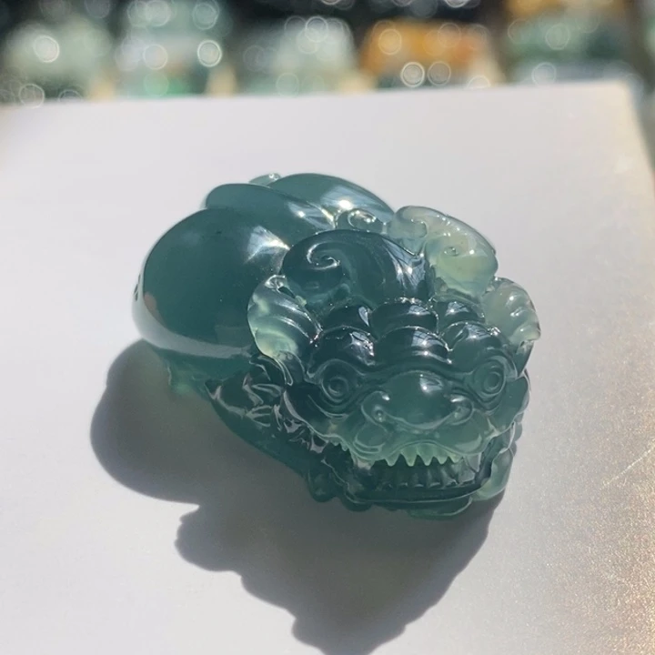 翡翠颈饰未镶嵌天然翡翠貔貅吊坠