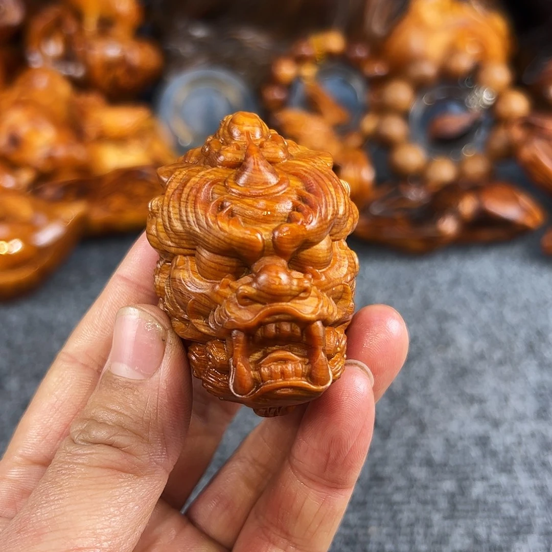 柏木太行崖柏溏心手把件