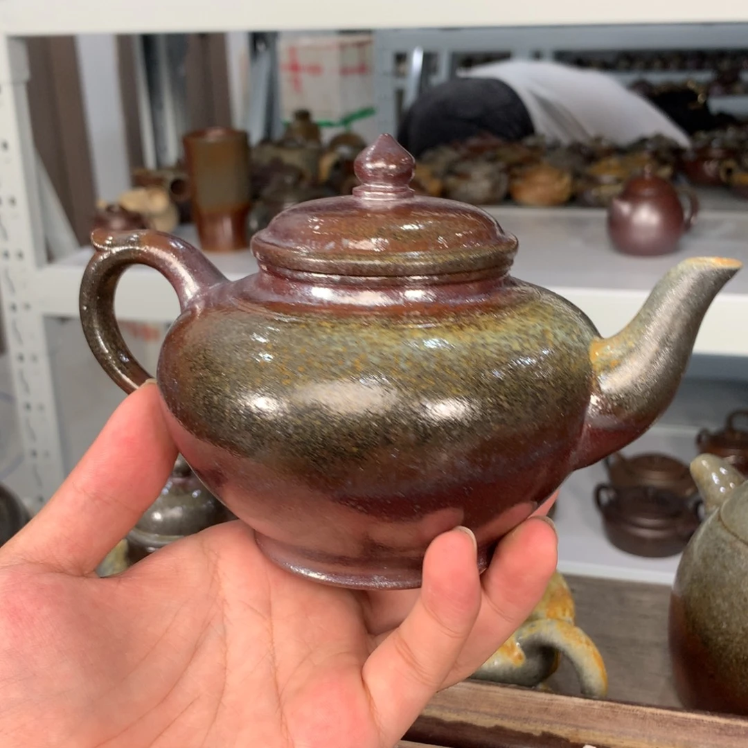 茶壶紫砂纯自然柴烧