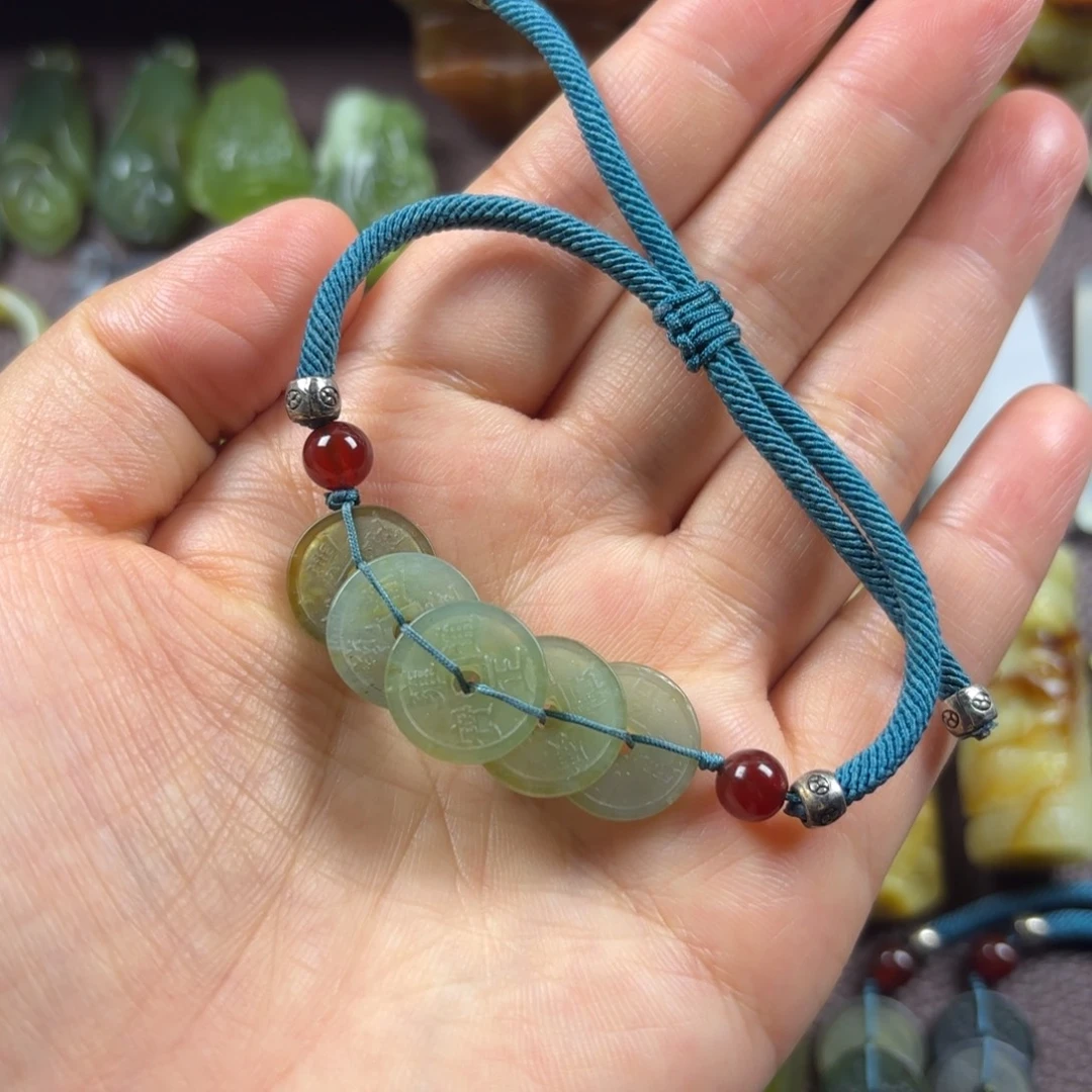 蛇纹石玉合金颈饰
