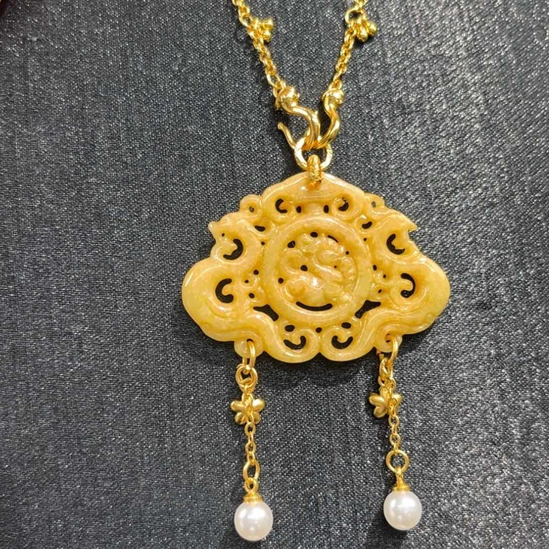 翡翠合金吊坠(赠链)国风