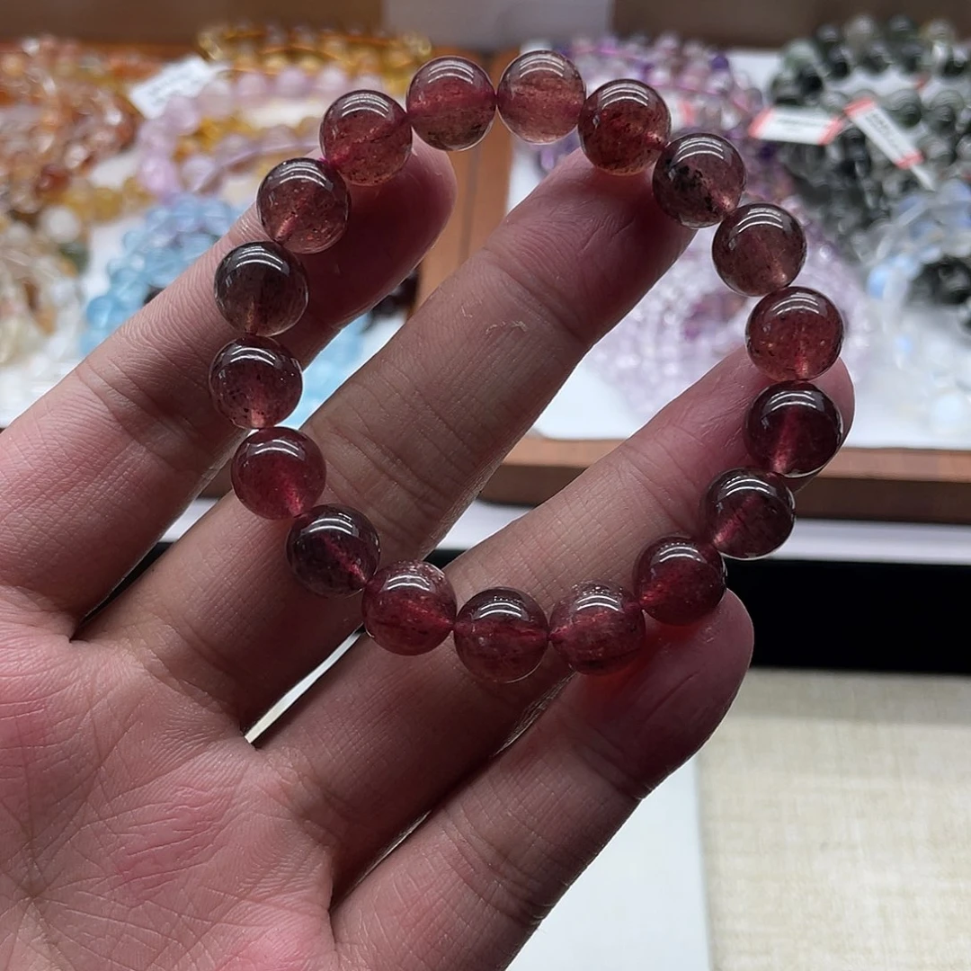 手链未镶嵌水晶草莓晶手串