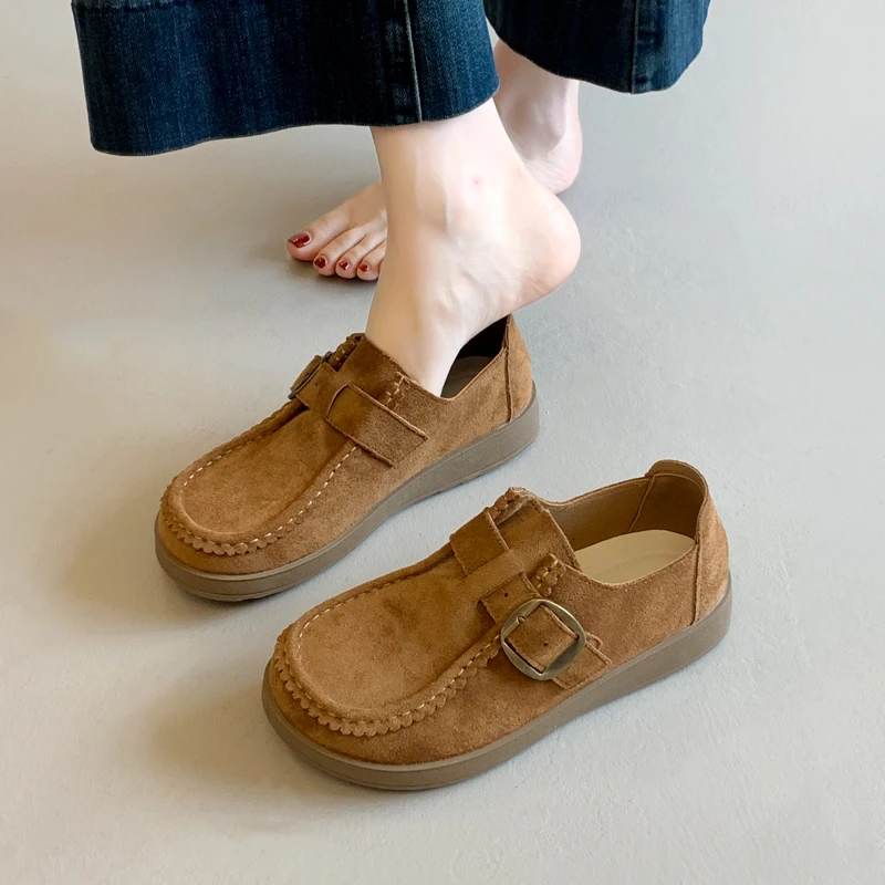乐福勃肯鞋女全包夏季2025新款爆款春秋一脚蹬厚底豆豆鞋休闲单鞋