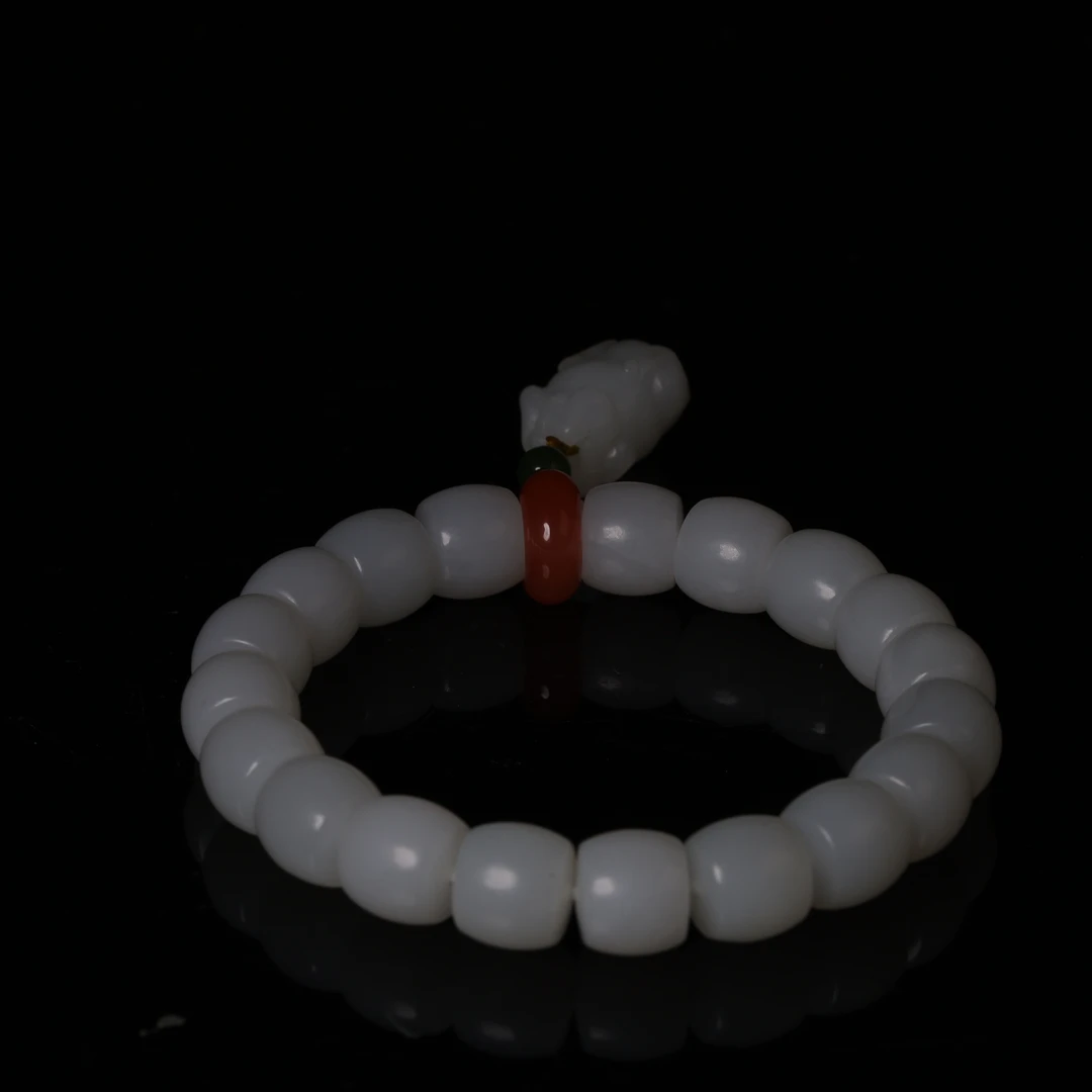 旧藏和田玉手串佩饰