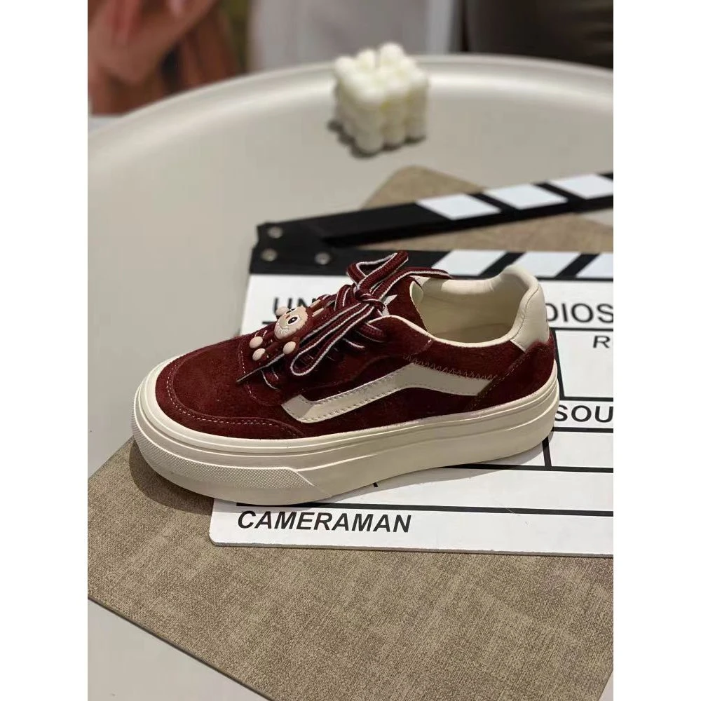 新款圆头系带时尚厚底百搭女鞋5F0-79-07