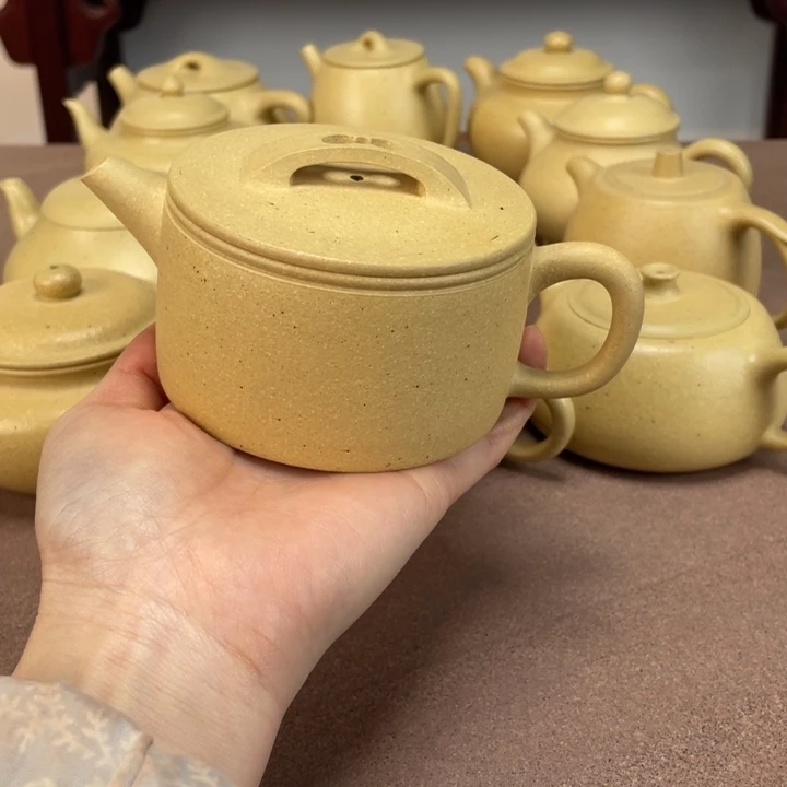 本山绿泥茶壶汉瓦200毫升