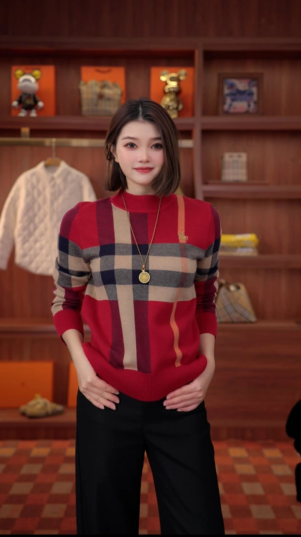 susu"清爽西海岸"客订丝光烧毛棉超细针20针缝盘条纹毛衣816013