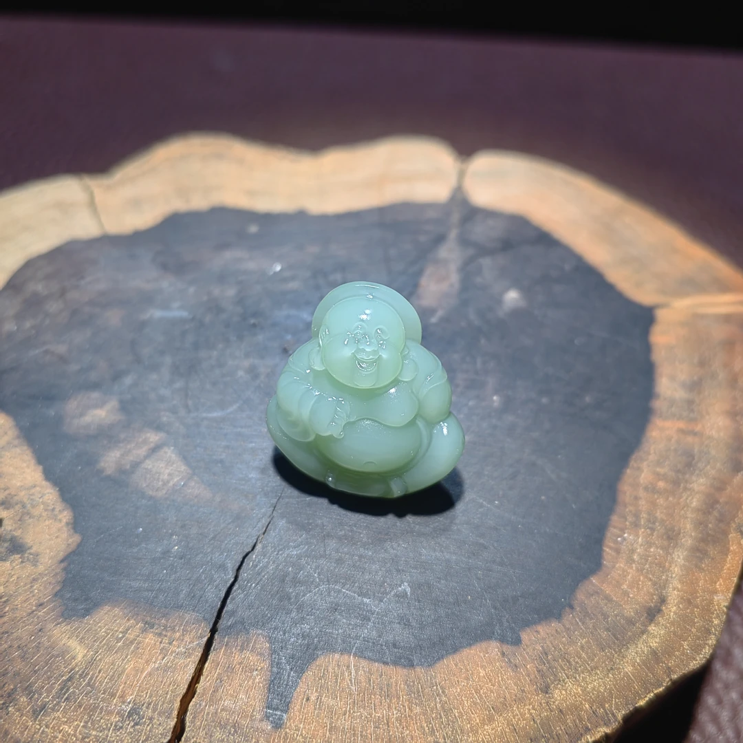 时尚碧玉佛公吊坠