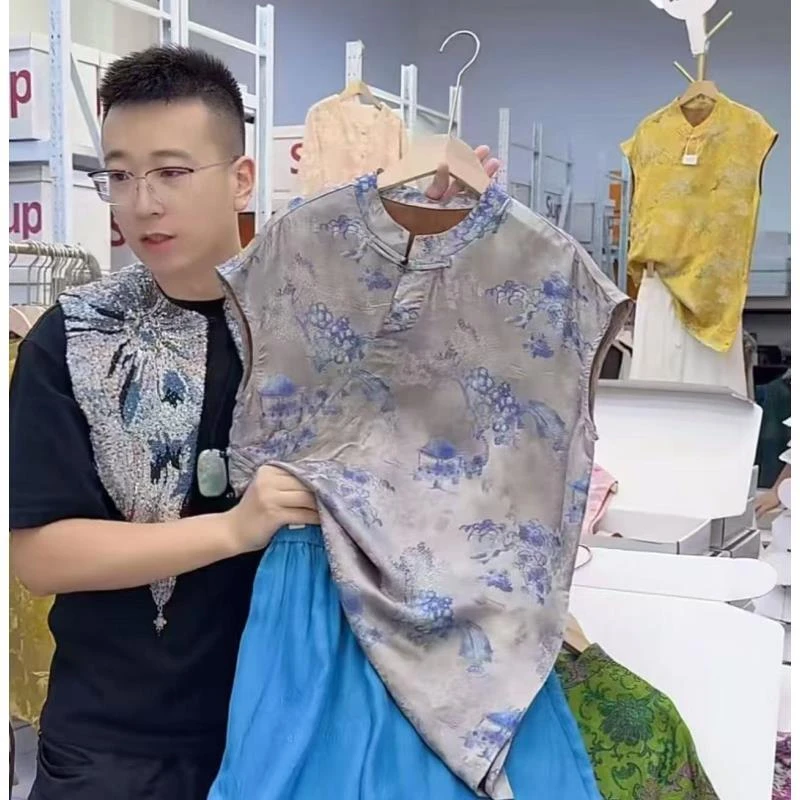 清明上河图--中式国风气质时尚百搭夏季复长款日常穿搭显瘦奥黛裙