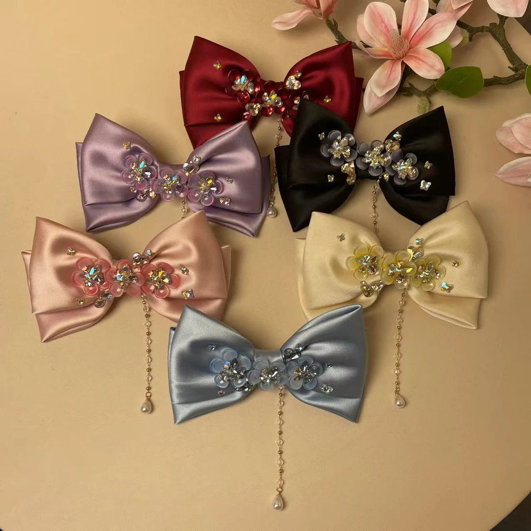 公主原创设计手工优雅甜美发卡蝴蝶结发卡发夹复古头饰日韩