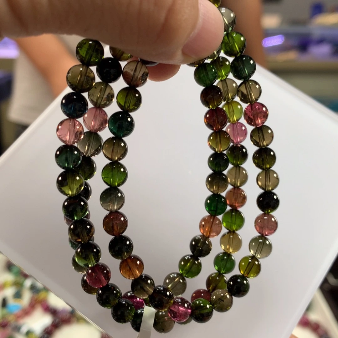 未镶嵌手链碧玺6.6左右