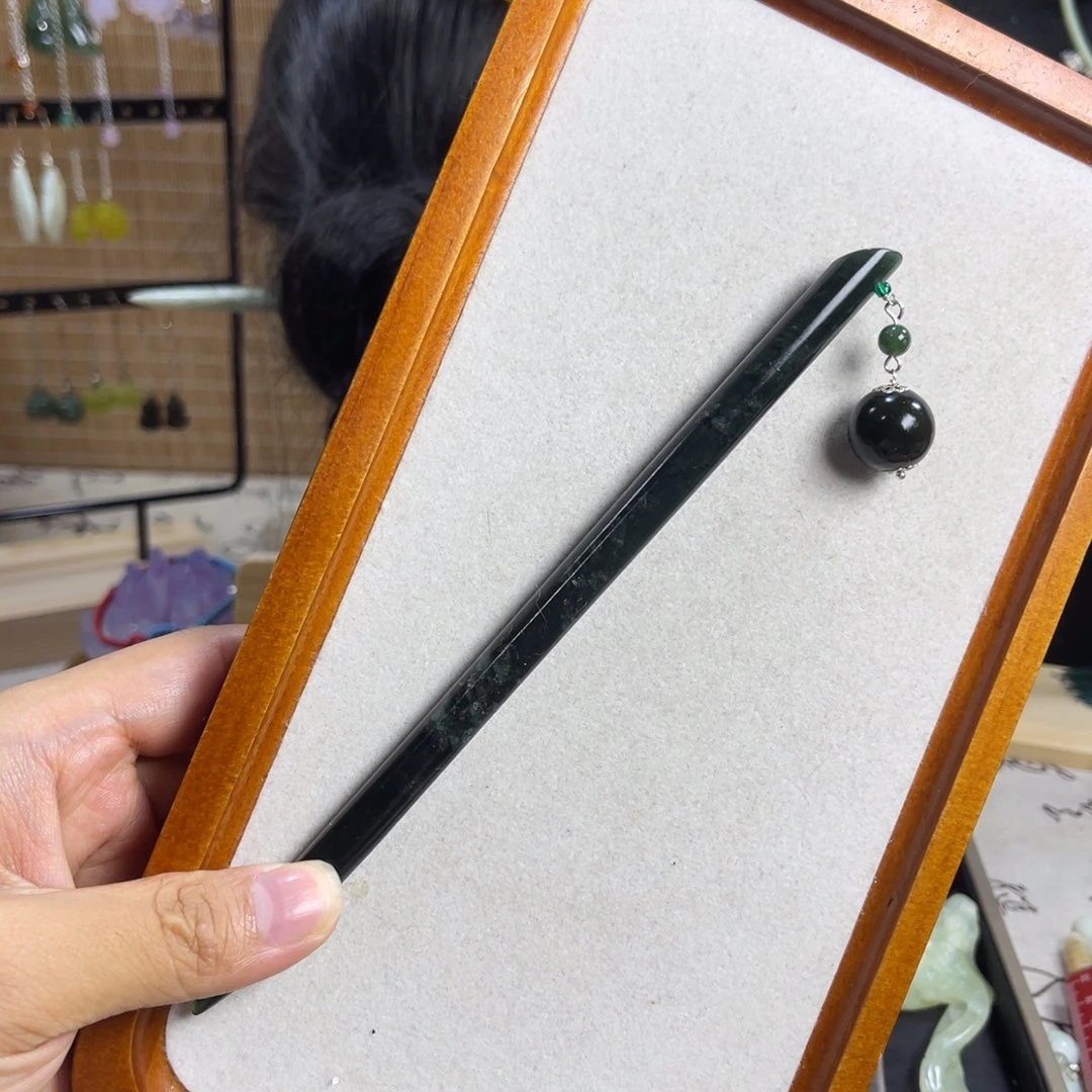 蛇纹石玉未镶嵌发饰17