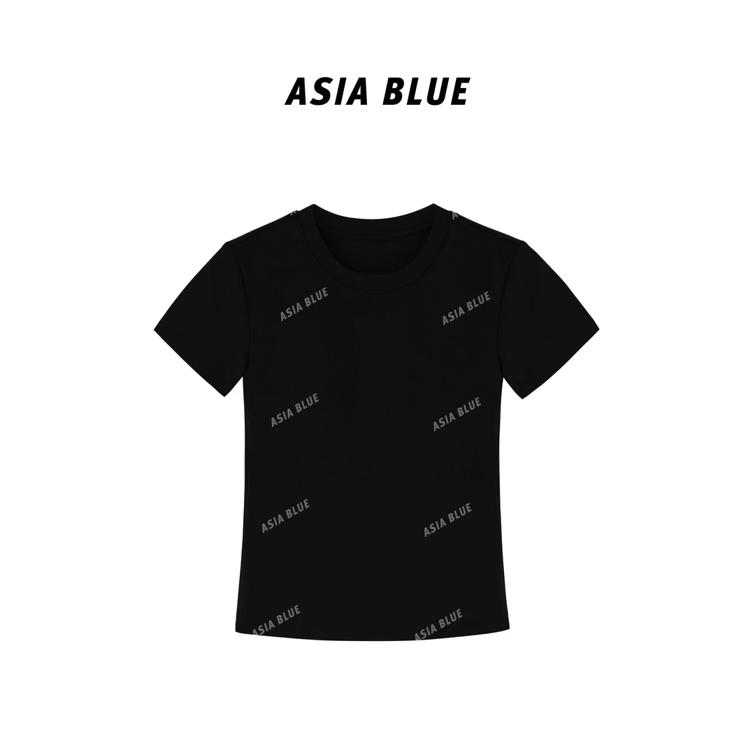 【ASIA BLUE】· 风向 · 2025春季圆领正肩胸垫一体百搭短袖T恤2512