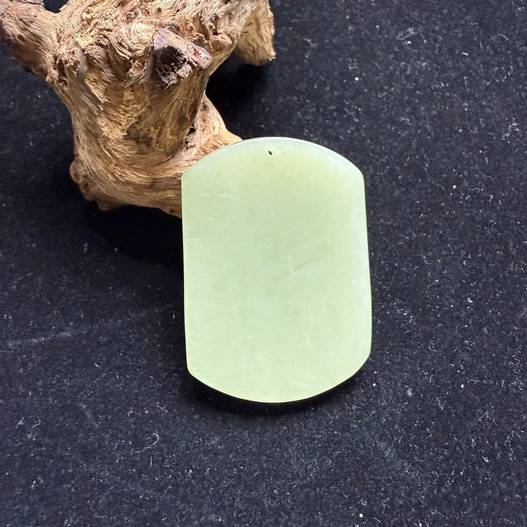 【清代】和田玉挂件平安无事牌题材大展北京文物商店522789