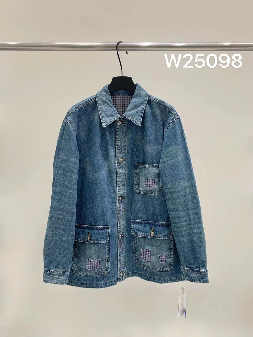 【IT.MAX】蓝色时尚休闲百搭宽松拼接牛仔外套W25098