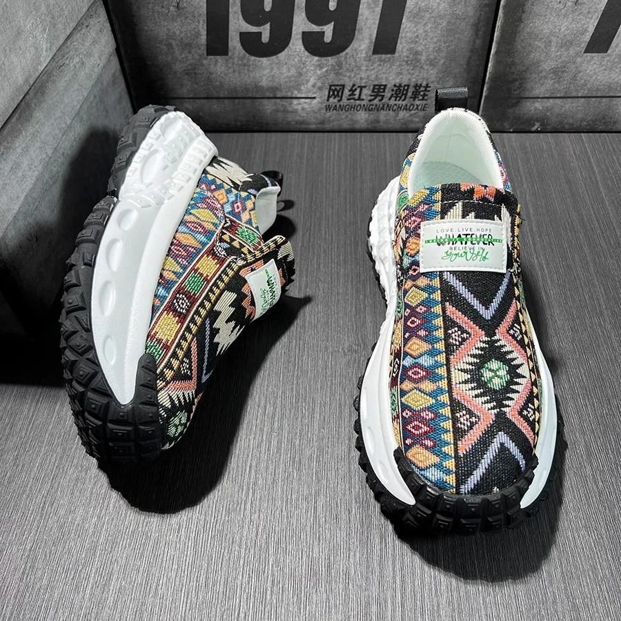 PT RICH欧洲站男鞋新款春季休闲跑步运动轮胎厚底爆款老复古运动