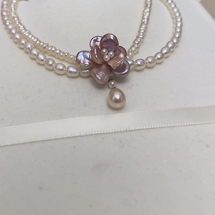 链子925银粉色仙女款项链