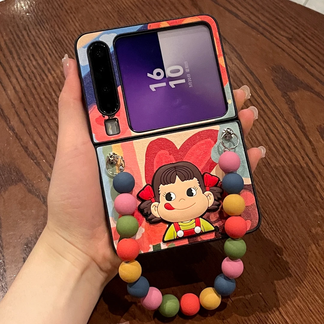 可爱立体女孩适用小米mixflip2手机壳华为purax新款pockte2高级感