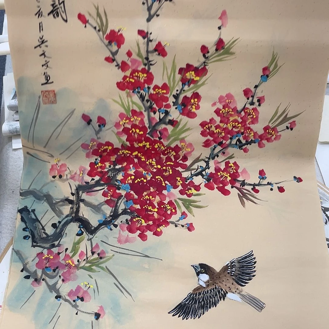 国画纯手绘字画宣纸