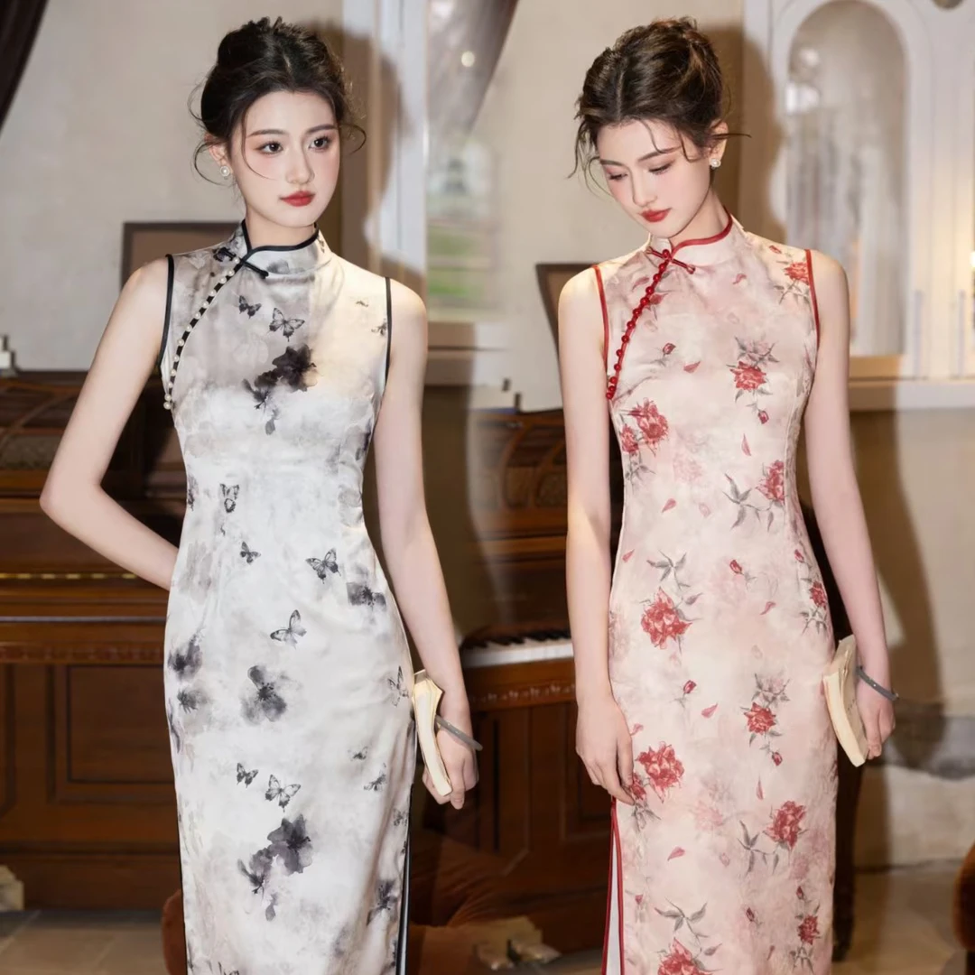 苏故里【梨涡浅笑】少女气质传统款旗袍新中式日常旗袍双层衣长12