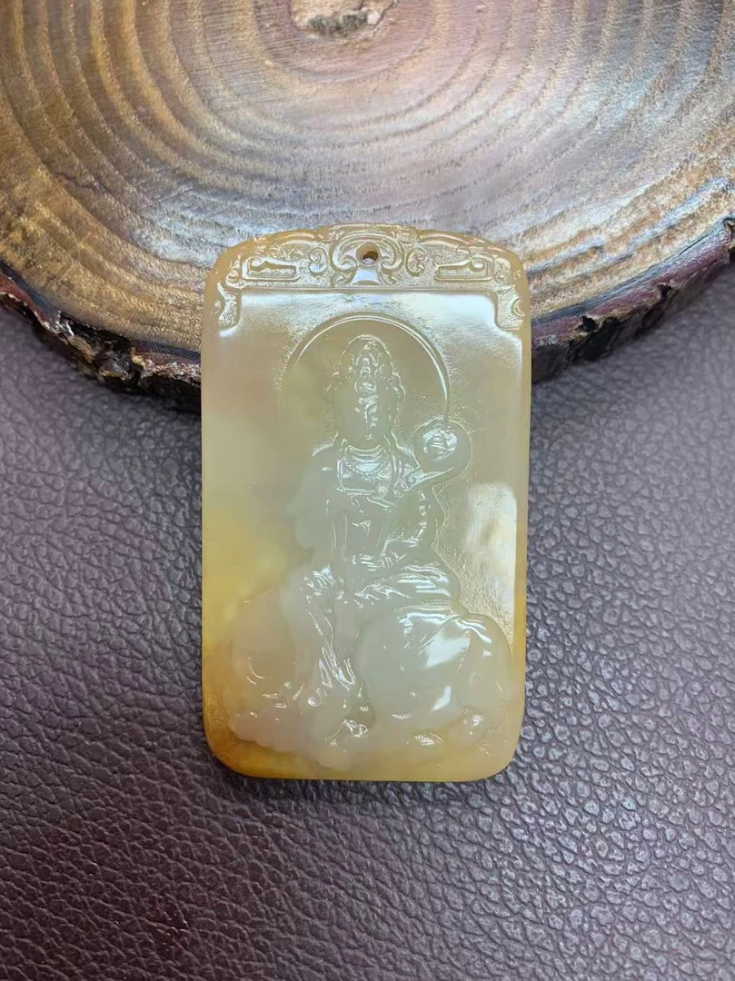 精美生肖龙普贤菩萨吊坠-百搭-时尚-双面雕刻