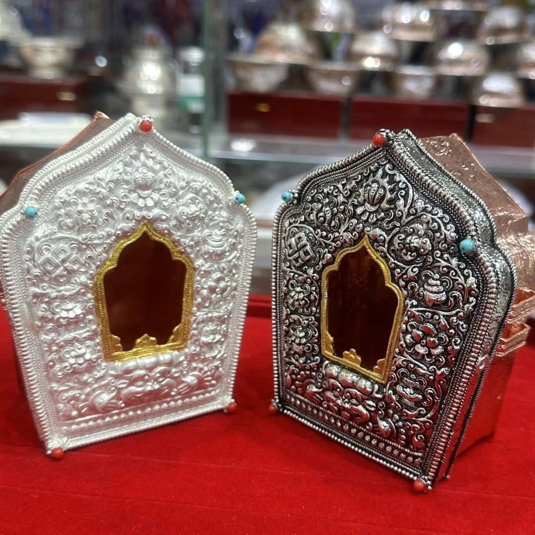 镀银尕乌盒藏式纯手工男女同款打造配饰不掉色新款藏式项链饰品