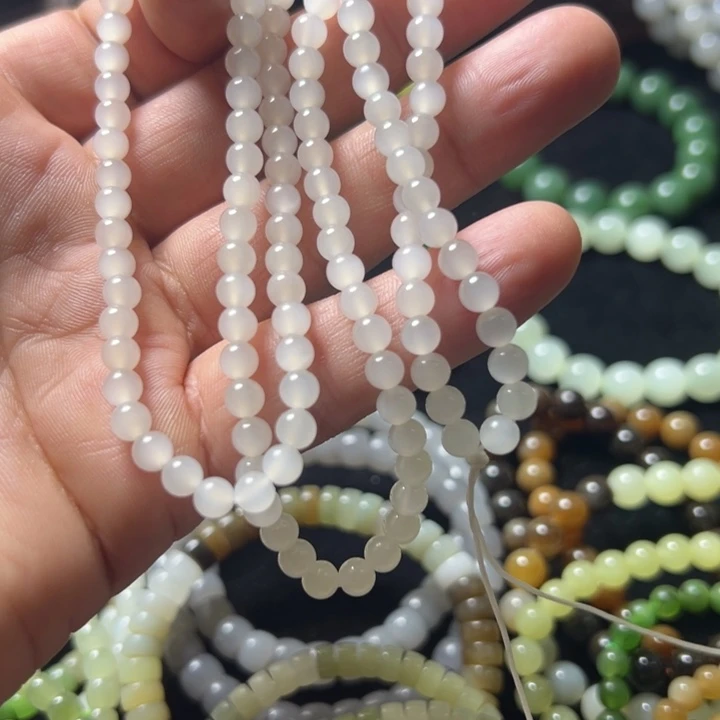 ****凉和田玉（糖玉）未镶嵌手链