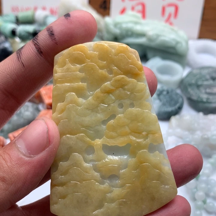 颈饰未镶嵌翡翠保真天然a货翡翠