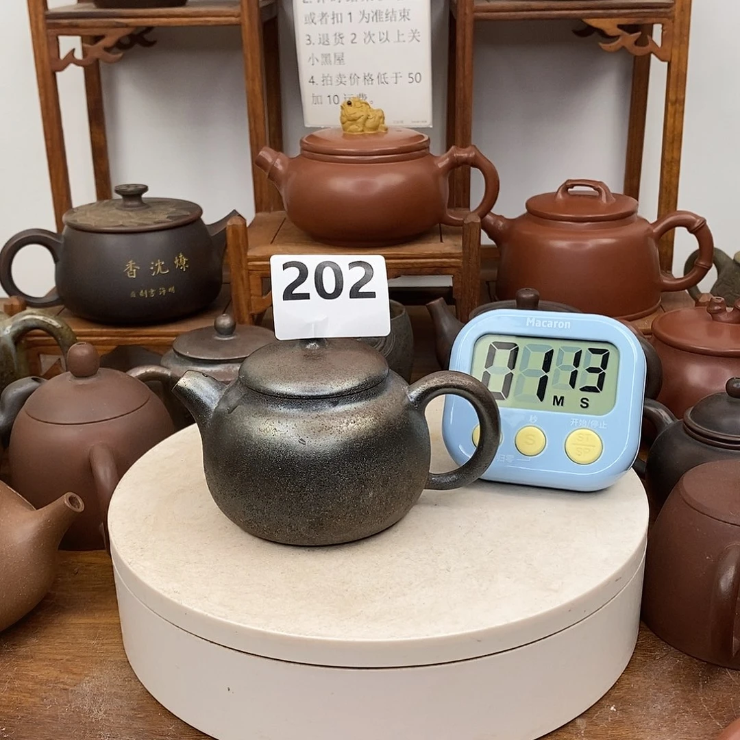 可***冰钦州坭兴陶茶壶作品微瑕