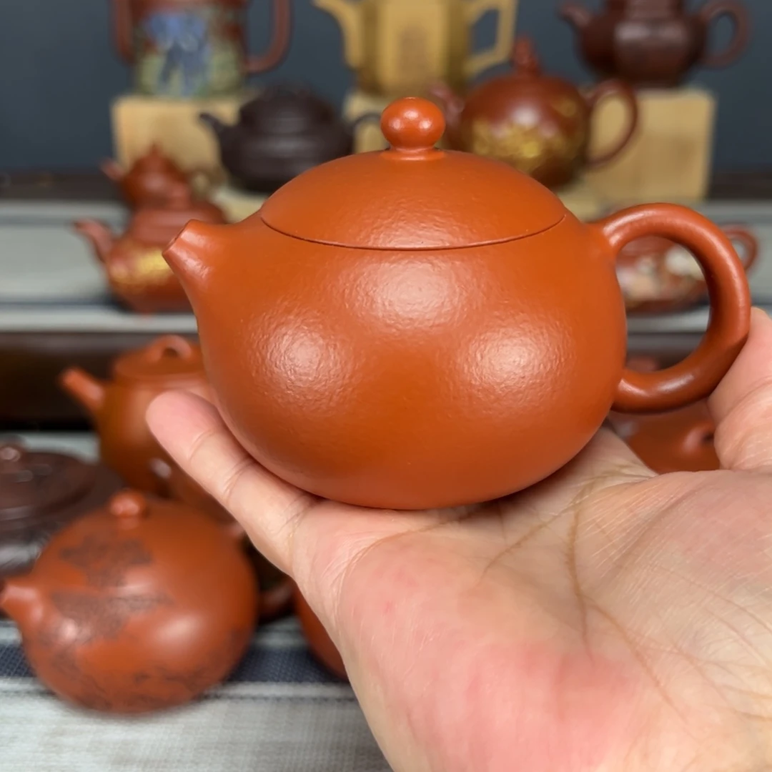 茶壶紫砂顽***鸡西施朱泥150毫升