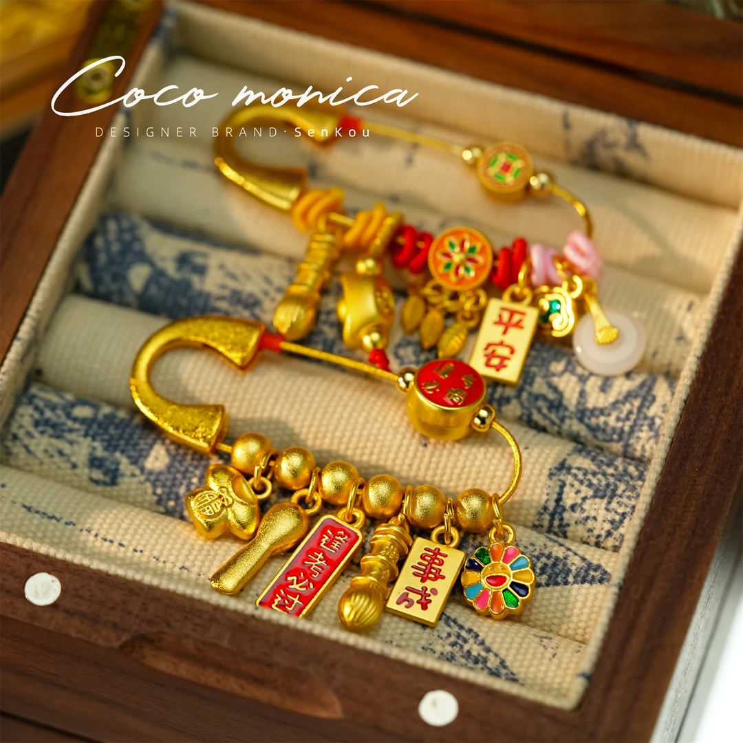 铜合金胸针 【小霞珠宝】手工复古编织古风民族风国潮风素款WE280