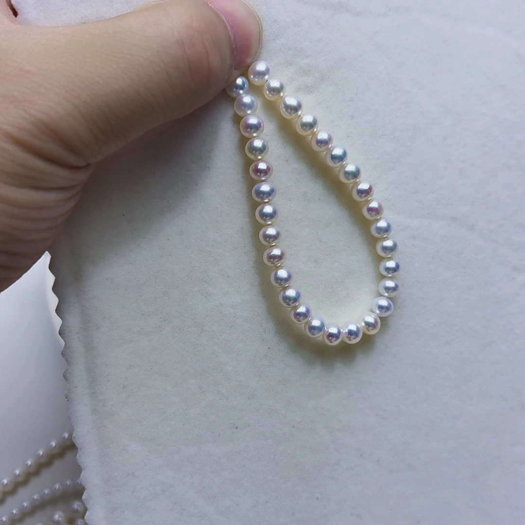 淡水珍珠银S925镶嵌颈饰半****ʔ