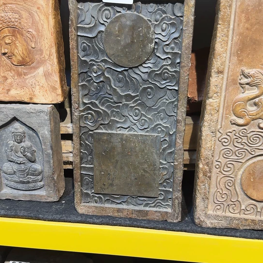老砖茶台，砚台，画像砖