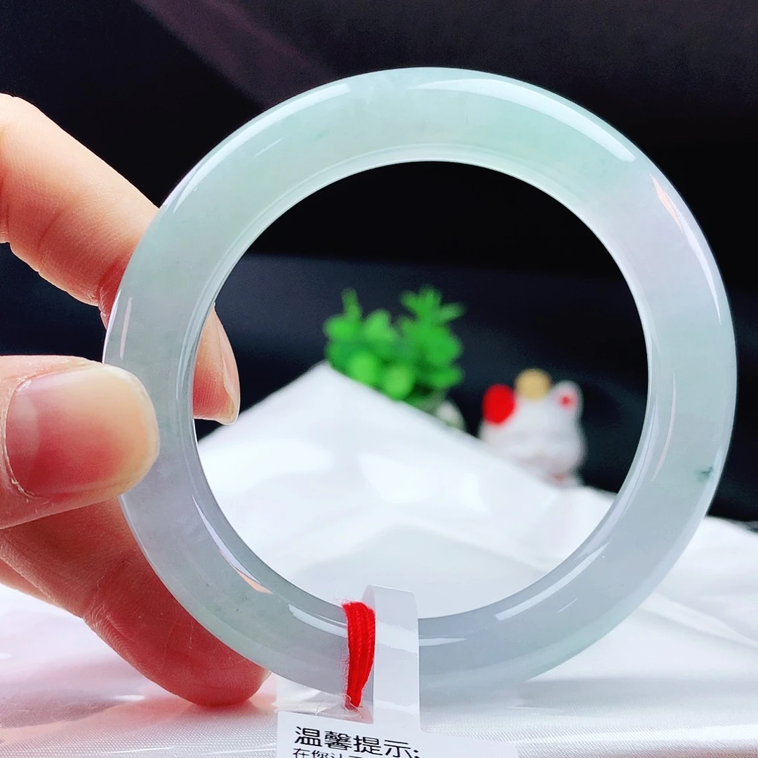 未镶嵌手镯（圆镯）翡翠53冰紫蓝绿