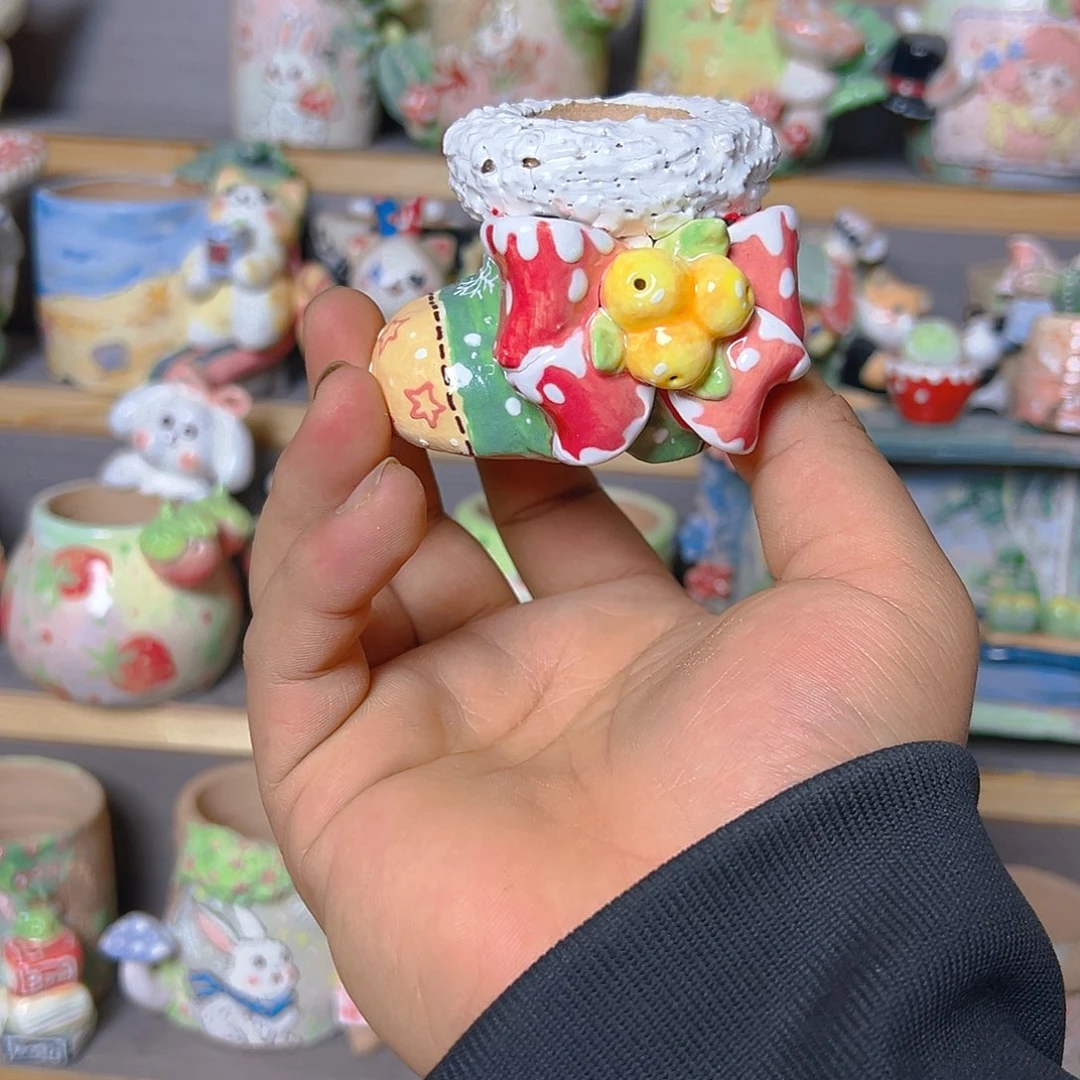 土***条老梧家的手工多肉花盆