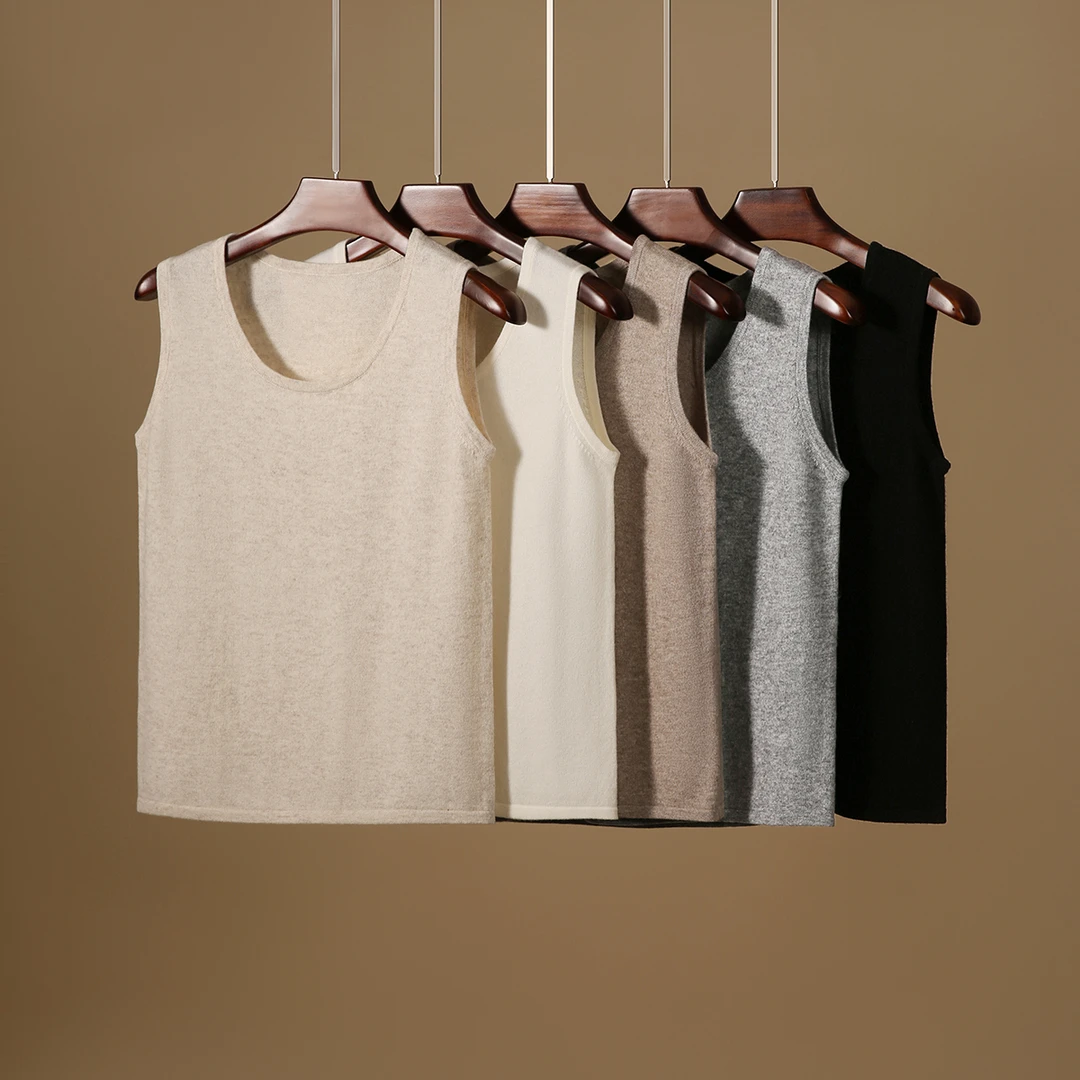 笑涵阁 “萬搭背心”意大利 无袖上衣/叠穿U领背心ZZO765935AG